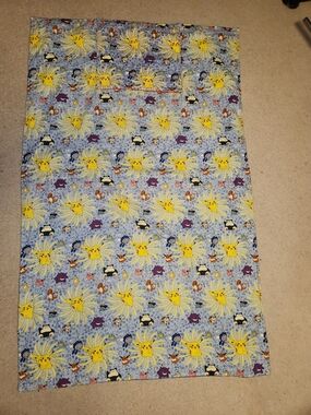 Pokemon Yellow Pikachu & Blue Character Print Throw